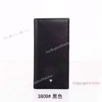 High Quality Black Leather Long Mont Blanc Wallet with 12cc